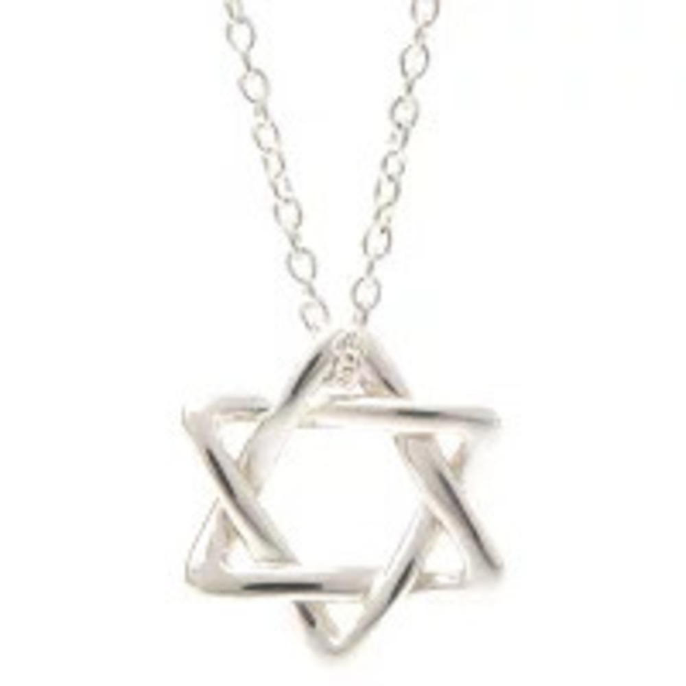 Tiffany Co Star of David Pendant Necklace Motif Silver
